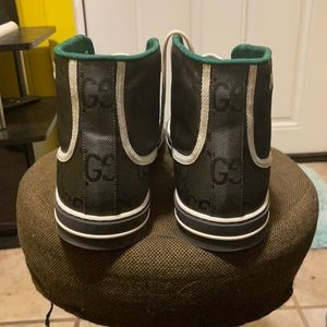 Gucci nylon GG sneaker dark grey and a size 14 men’s. Only wore twice